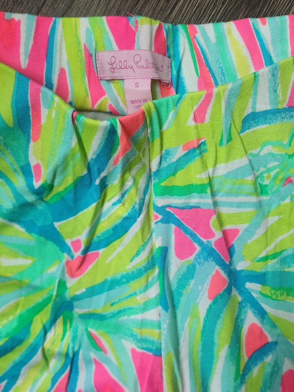 EUC Lilly Pulitzer Georgia May Palazzo Pants In Tiki Pink/Royal Lime, Size S - Picture 2 of 7